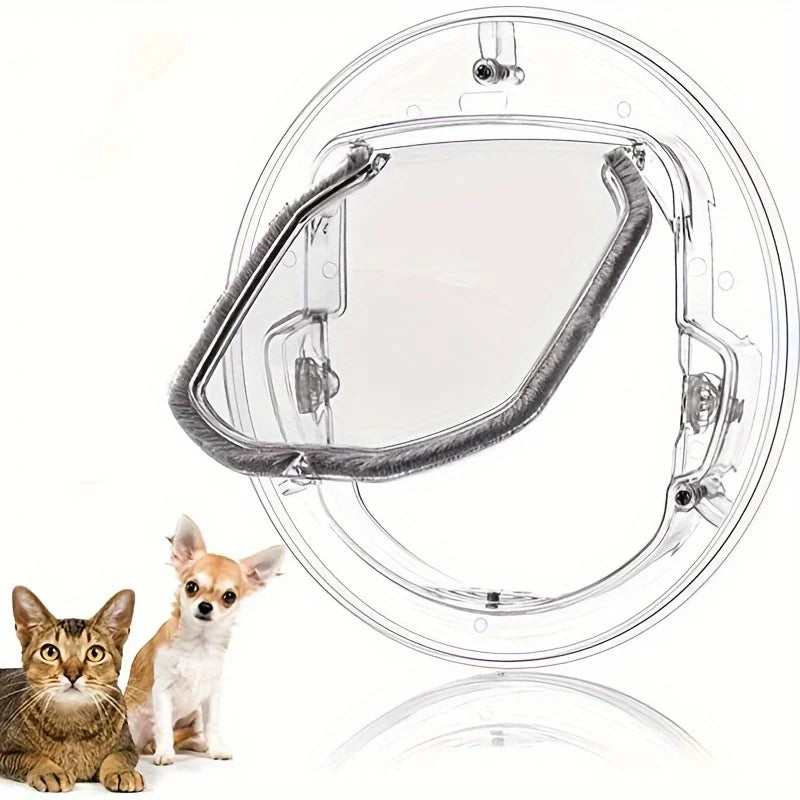 4 Way Locking Cat Doors Cat Flap Door 4 Way Locking Cat Doors Small Pet Door for Cats Small Dogs Puppy Access Hole