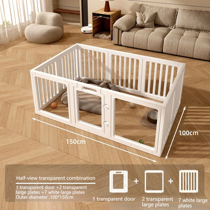 DIY Free Combination Dog Fence Transparent Indoor Acrylic Dog Playpen Splicing Isolation Pet Fences Household Small Enclosure