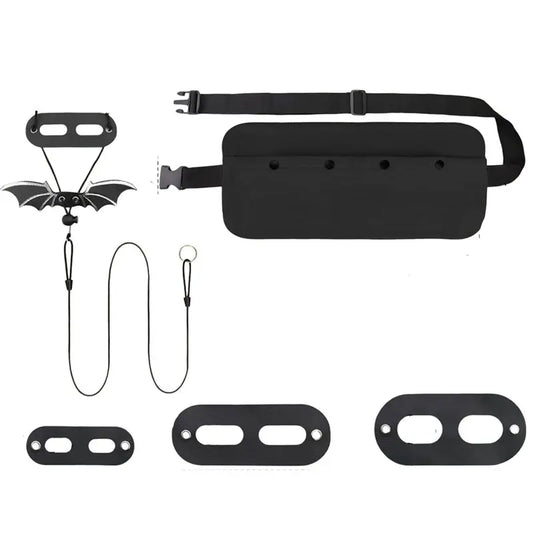 ABKW-Bearded Dragon Harness And Leash Set-Bearded Dragon Accessories, For Outdoor Travel-Black Decor Suit