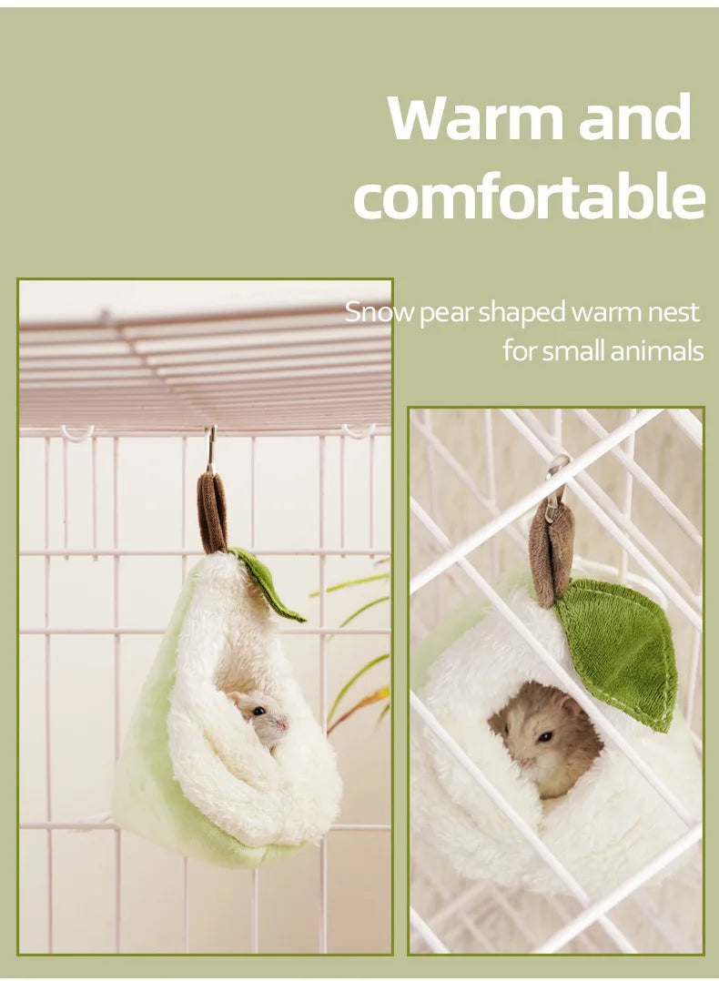 Pet Nest Small Animals Accessories Hamster Cage Winter Warm Bed Hamster Plush Hammock Parrot Cage Pendant Decoration Comfortable