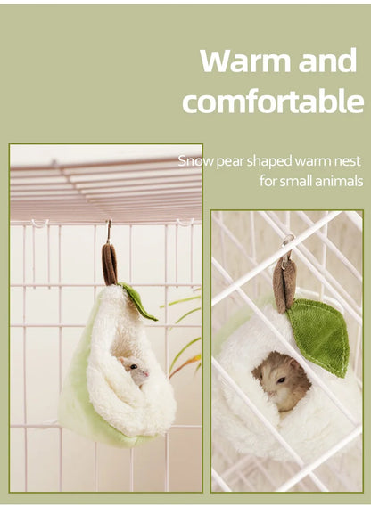 Pet Nest Small Animals Accessories Hamster Cage Winter Warm Bed Hamster Plush Hammock Parrot Cage Pendant Decoration Comfortable