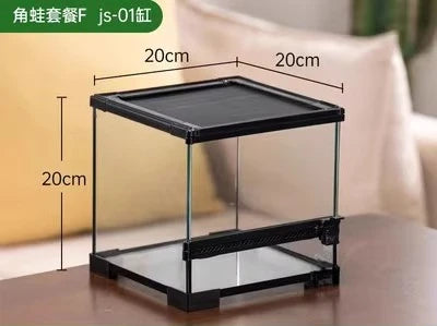 Ecological landscape reptile terrarium with natural decoration,suitable for chameleon,horned frog,and lizard,full habitat set