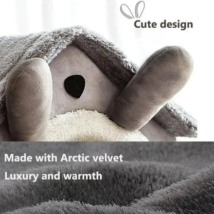 Plush Dog House Soft Pet Bed Warm Dog Cat Nest Removable Four Season Universal Cushion Puppy Cave House Household Pet Supplies
