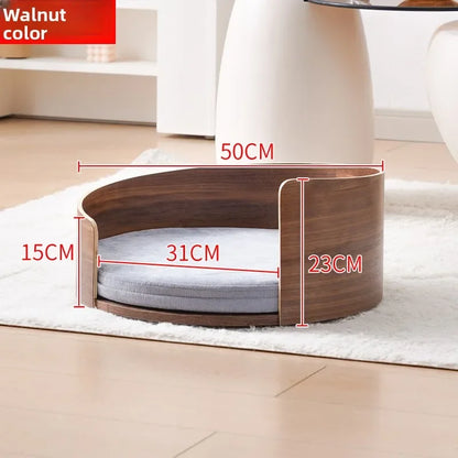 Solid wood pet nest, sofa cat t, dog bed can be dismantled and washed, small and medium-sized pets can sleep in cat bed in all