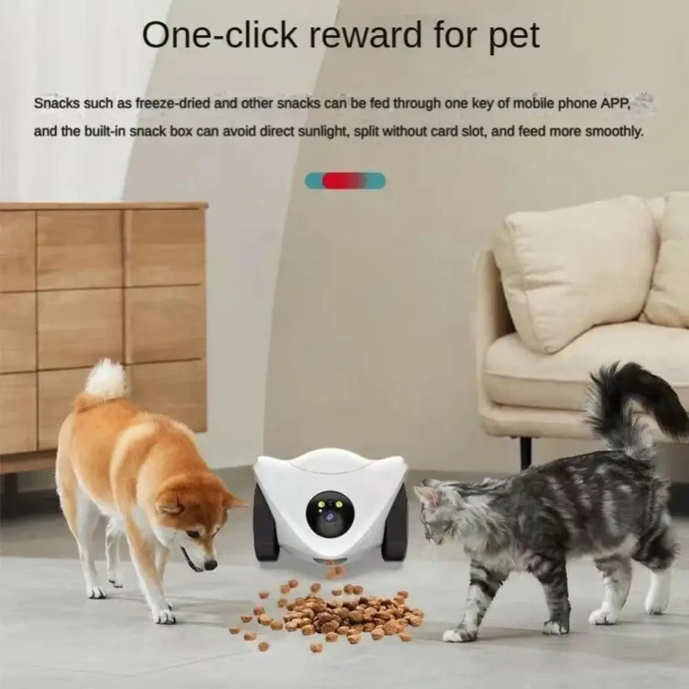 Pet Robot Camera 2MP HD Wifi Cameras Motion Detection Two Way Audio Indoor Dog Treat Camera  Dispenser Feeder for Home Security