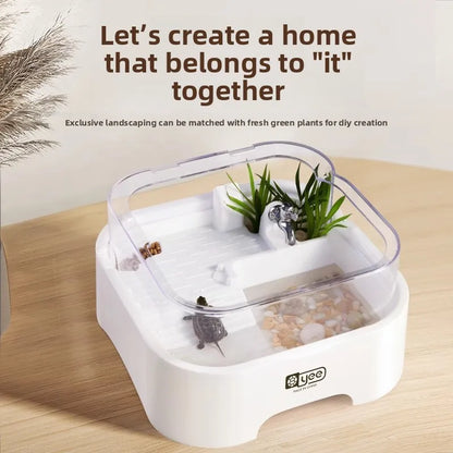 Turtle Tank, Home Brazilian Turtle Pot, Decorative Item, Grass Turtle Breeding Box, Tank Sun Deck