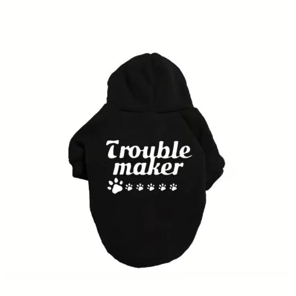 Cat and dog hoodie, letter hoodie, sports style pet clothing, preferred by mothers with sports style