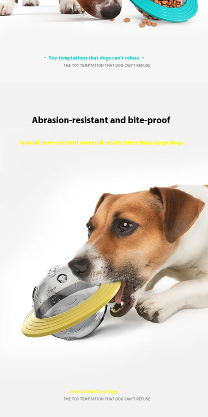 Durable Dog Food Feeder Interactive Toys Chew Proof Pet Dog Cat Toys Wobble Ball Food Feeder for Powerful Chewers Training
