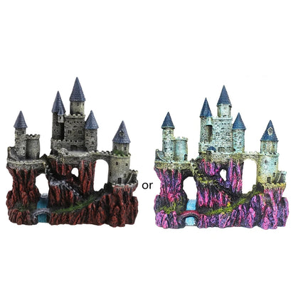 Aquarium Decoration Antique Castle Safe for Freshwater and Saltwater Fish Tank