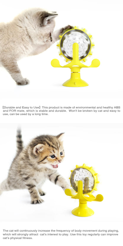 cat treat wheel, interactive puzzle feeder,  food dispensing toy, fun cat games, indoor cat entertainment