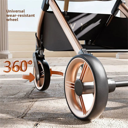 3 in 1 Detachable Pet Stroller for Dog Cat Foldable Travel Carrier up to 50lbs with Portable Carry Bag Storage Basket