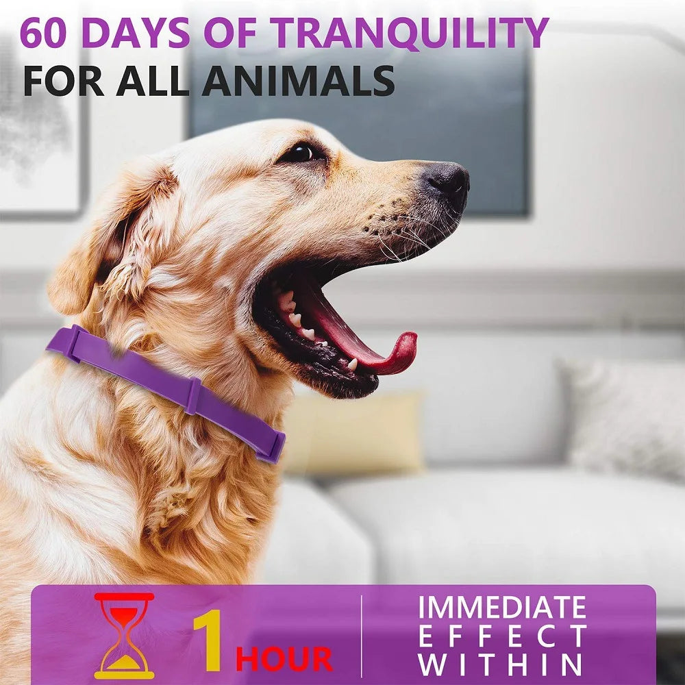 Pet Calm Collar Neck Strap Plastics Cat Dog Soothe Collar Adjustable Relieve Anxiety Remove Restlessness Protection Pet Supplies