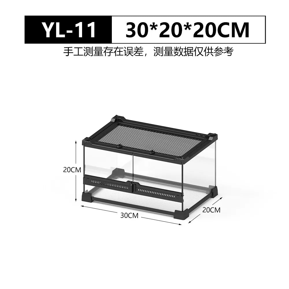 Front Door Rainforest Reptile Terrarium Climbing Breeding Box for Tree Frog Eyeliner Lizard Arboreal Ecological Landscape