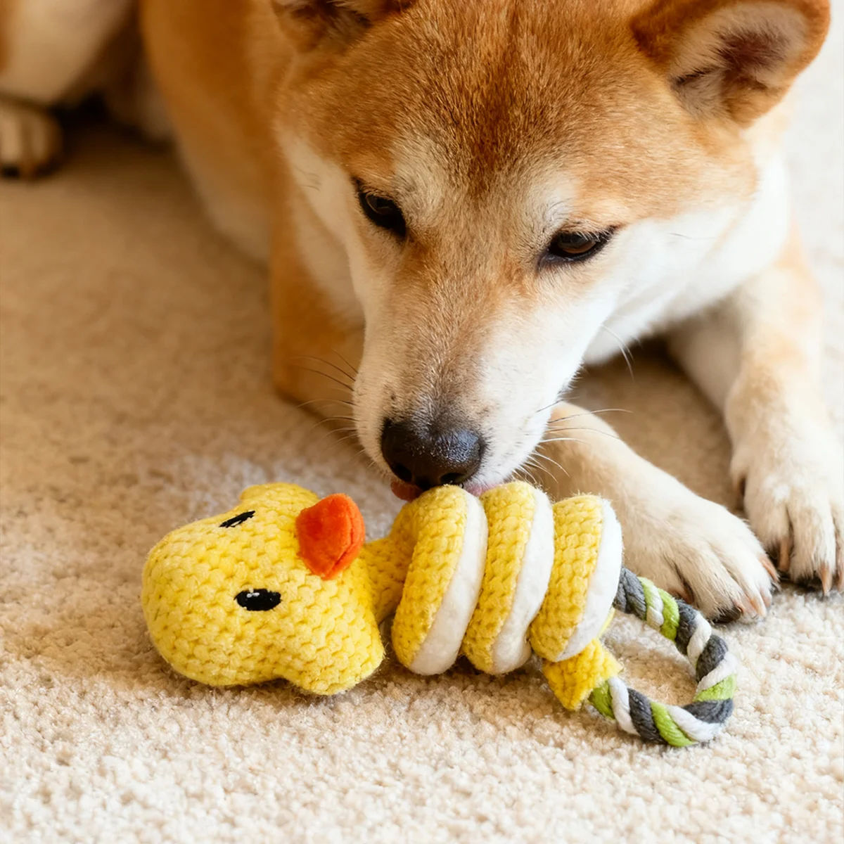 Durable Squeaky Knot Chew Dog Toys for Teeth Grinding Fun Animal Designs including Ducks Frogs Cows Snakes Suitable for Puppies