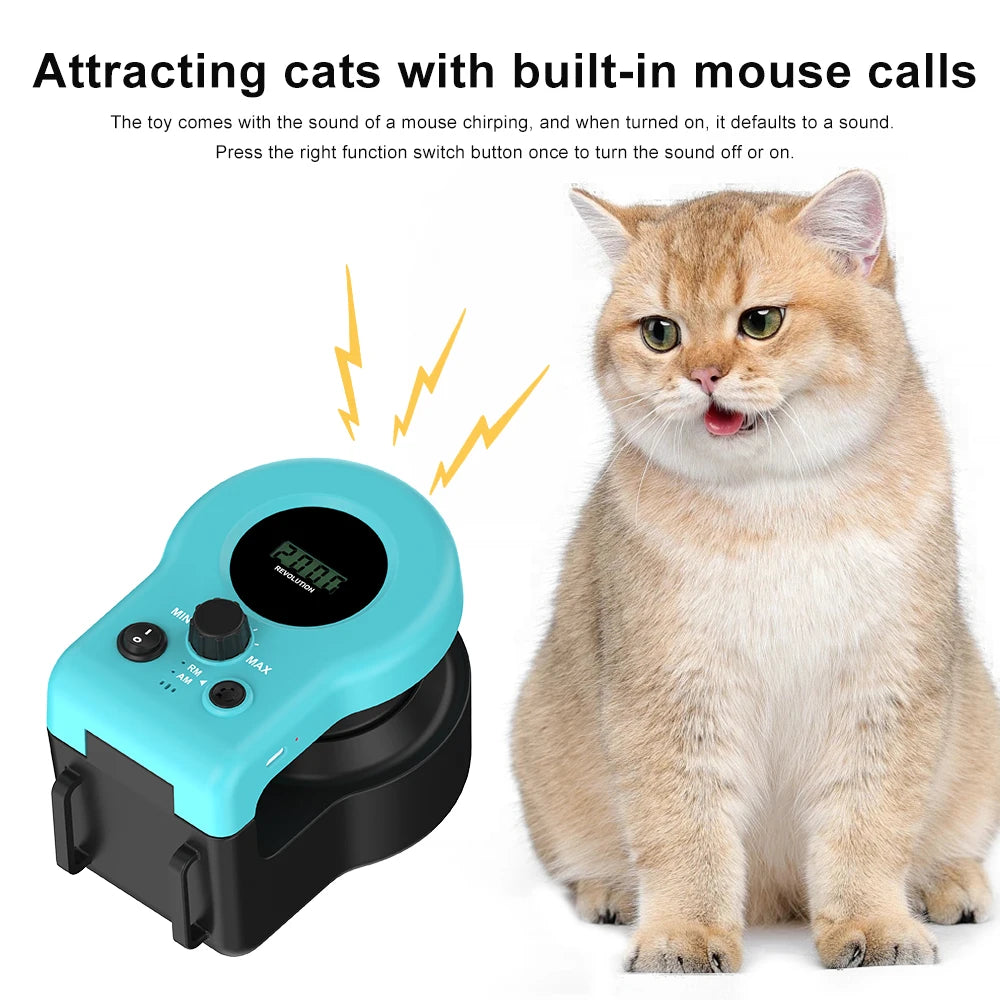Interactive cat and dog chase toy, USB charging automatic bait, used for pet exercise and training, durable plastic material