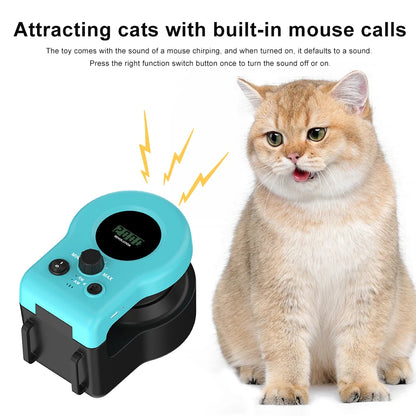 Interactive cat and dog chase toy, USB charging automatic bait, used for pet exercise and training, durable plastic material