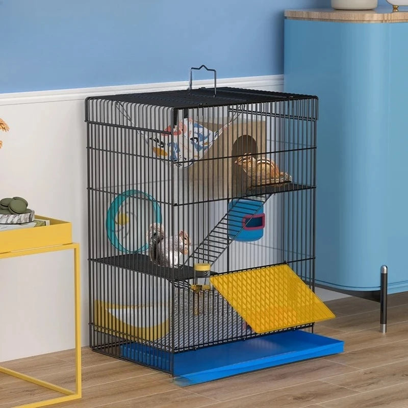 ‌Jumbo Hedgehog Sugar Glider Cage - Reinforced Escape-Proof Habitat, Chew-Resistant Large Base for Rats Hamsters