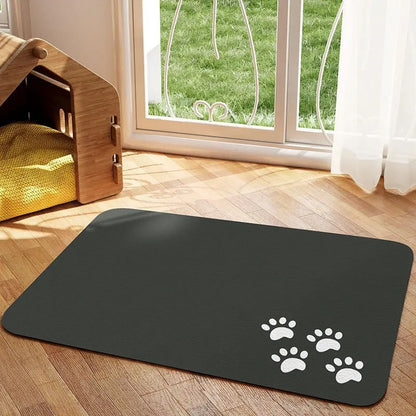 Diatomaceous mud pet mat Feeding mat for cats and dogs non-slip anti-spill easy to clean pet placemat absorbent quick drying mat