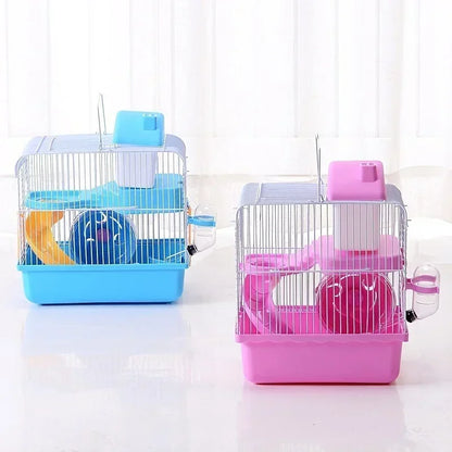Stylish Hamster Cages in Blue and Pink: Ideal for International Pet - lovers!