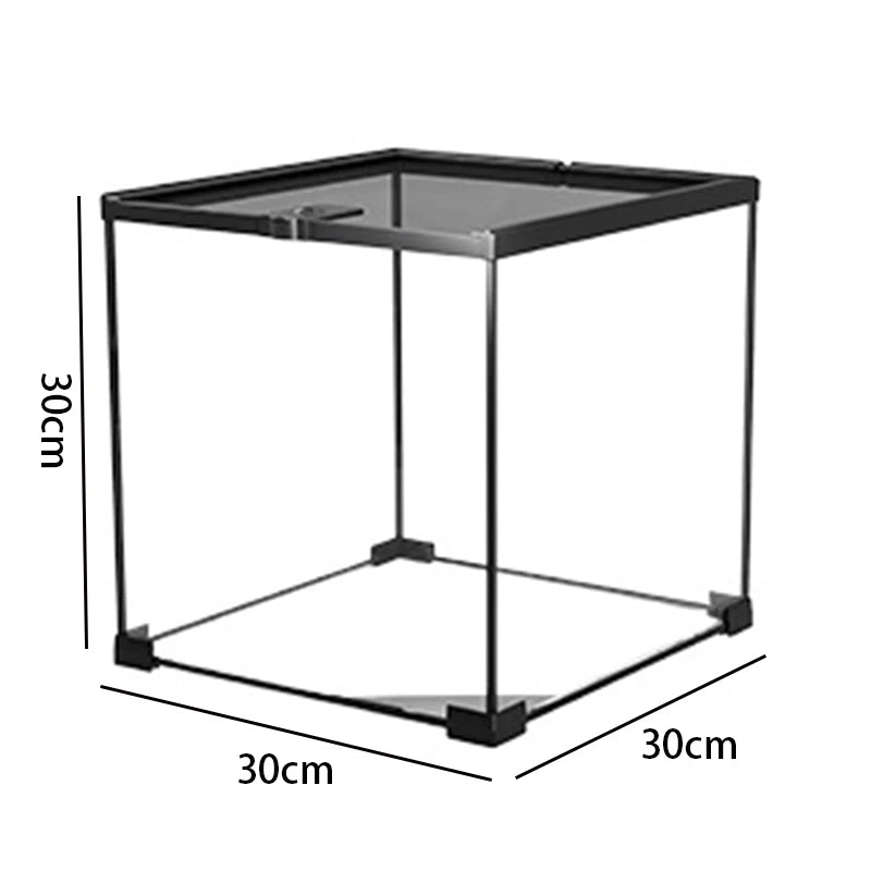 Reptile Terrariums Glass Landscaping Ecological Tank Amphibious Habitat Breeding Box Lizard Turtle Transparent Display Tanks