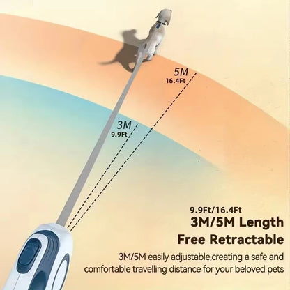 Booteely Automatic Retractable Dog Leash Extendable Rope For Outdoor Travel Walking Hiking Small Dogs Traction Rope Cat Lead