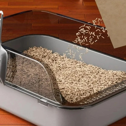 Heavy - Duty Semi - Enclosed Litter Box, High Sides Anti - Splashing, Odor - Proof, Large Capacity, Perfect for All Cat Stages