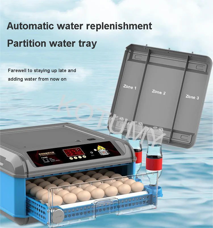 Incubator, Chicken Automatic Intelligent Small Incubator, Chicken Duck Goose Household Incubator, Mini Water Bed Incubator