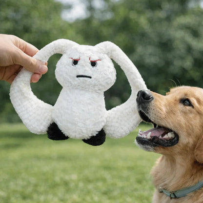 Portable Long Eared Rabbits Pet Stuffed Animal Bite-Resistant Dog Chew Tooth Cleaning Soft Gnawing Puppy Medium Small Dog