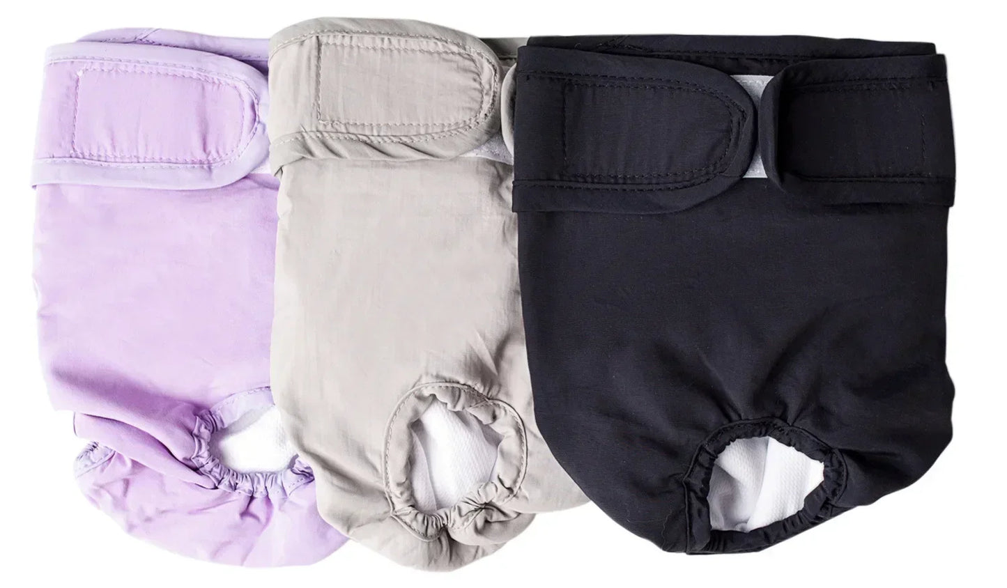 Reusable Female Dog Diapers Warps High Absorbent Doggie Puppy Nappies Adjustable Pet Panties for Small Medium Large Girl Dogs