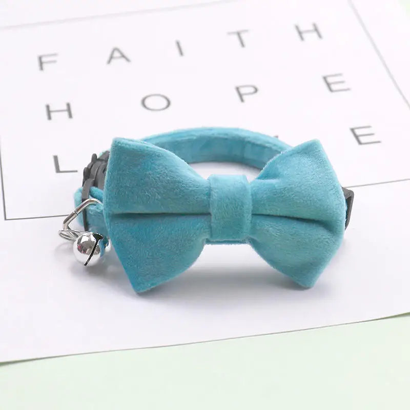 Pet Collars New Pet Bow Bell Collars Cute Cat Collars Pet Supplies Multicolor Adjustable Pets Dressing Tool Pets Accessories