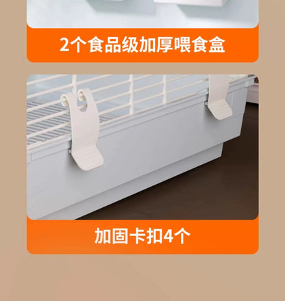 Small Pet Cage Insulated Habitat for Sugar Glider Degu Mouse Rat Chinchilla Ferret with Dense Metal Wire