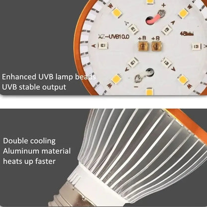 LED Reptile Light Bulb UVA UVB E27 Terrarium Lamp Full Spectrum 5.0/10.0 Lighting Small Pet Heating Bulb Night Vision