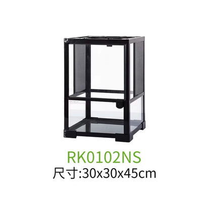 Detachable Glass Climbing Pet Breeding Box for Lizard Tortoise Snake Tree Frog Hamster,Multi Purpose Reptile Small Animal Tank