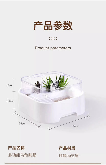 Turtle Tank, Home Brazilian Turtle Pot, Decorative Item, Grass Turtle Breeding Box, Tank Sun Deck