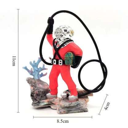 Aquarium Landscaping decoration  Fish Tank Waterscape Treasure Box Air drive Frogman Diver work with air pump accessories