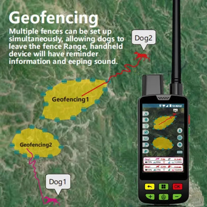 ESeek 6400mAh Pet Collar Health Tracker IP68 Waterproof Nano-Coated Shell Industry 4.0 Standard GPRS Mode Android OS