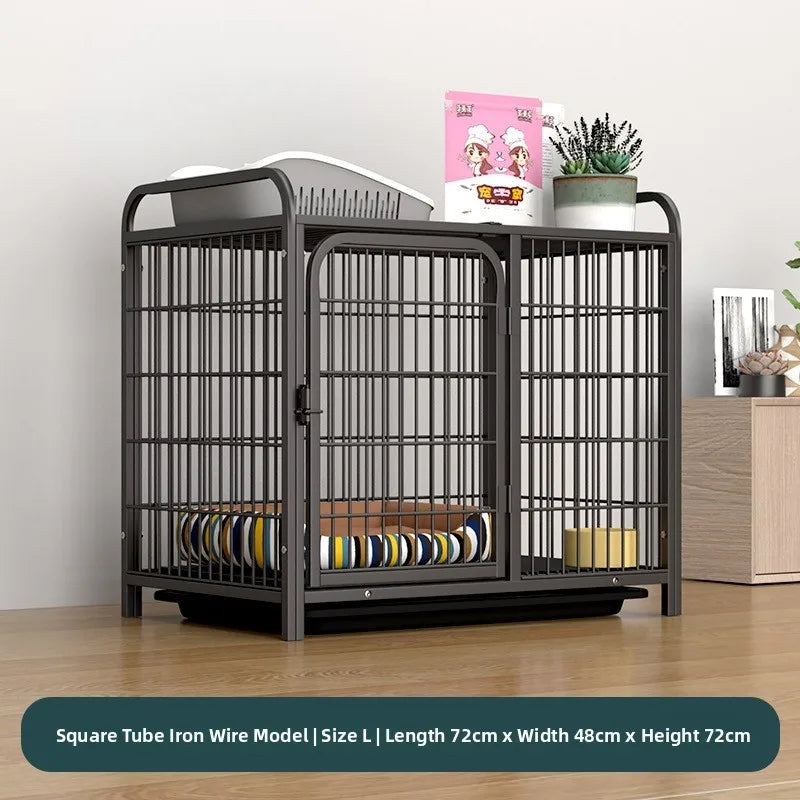 Indoor Large Medium Dog Cage with Toilet Pet Dog House Fence for Samoyed Labr Dog Cages Kennels And Run Outdoor Supplies
