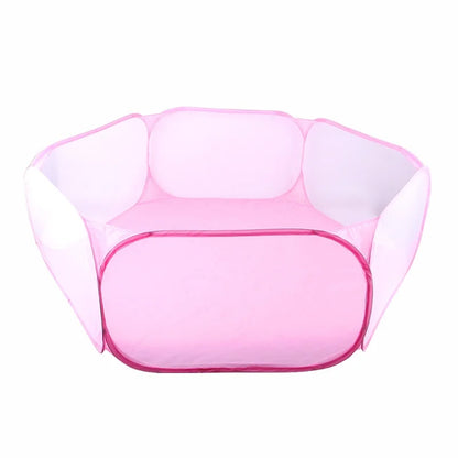 Portable Small Pet Cage Transparent Hedgehog Cage Tent Pet Playpen Open Folding Yard Fence For Dog Hamster Rabbit Guinea Pig