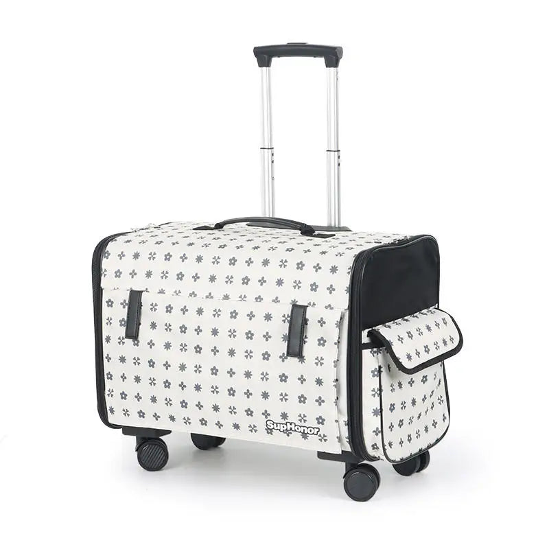 Large Pet Dog Trolley Load 15KG 4 Universal Wheels Pet Stroller Cat Dog Carrier Bag Wheeling Suitcase For Big Pet Travel Case