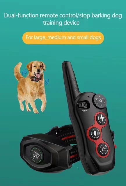 Electric Dog Training Collar, Remote Control, Anti Bark Collars for Dogs, Vibration Sound, Rechargeable, Waterproof, Pet Colar