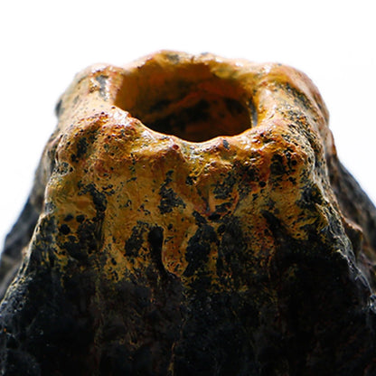 Aquarium Volcano Bubble Stone Fish Tank Decoration Volcano Landscape Rockery Can Install Oxygen Pump Home Crafts Ornament