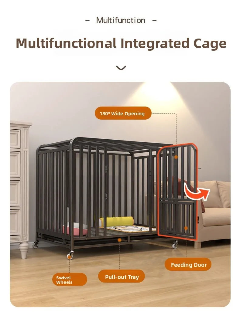 Indoor Large Medium Dog Cage with Toilet Pet Dog House Fence for Samoyed Labr Dog Cages Kennels And Run Outdoor Supplies