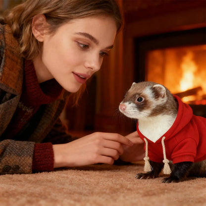 Ferret Clothes For Pets With Harness Soft Comfortable Fun Sweatshirt Small Animal Ferret Sweater For Bunny Squirrels Chinchilla