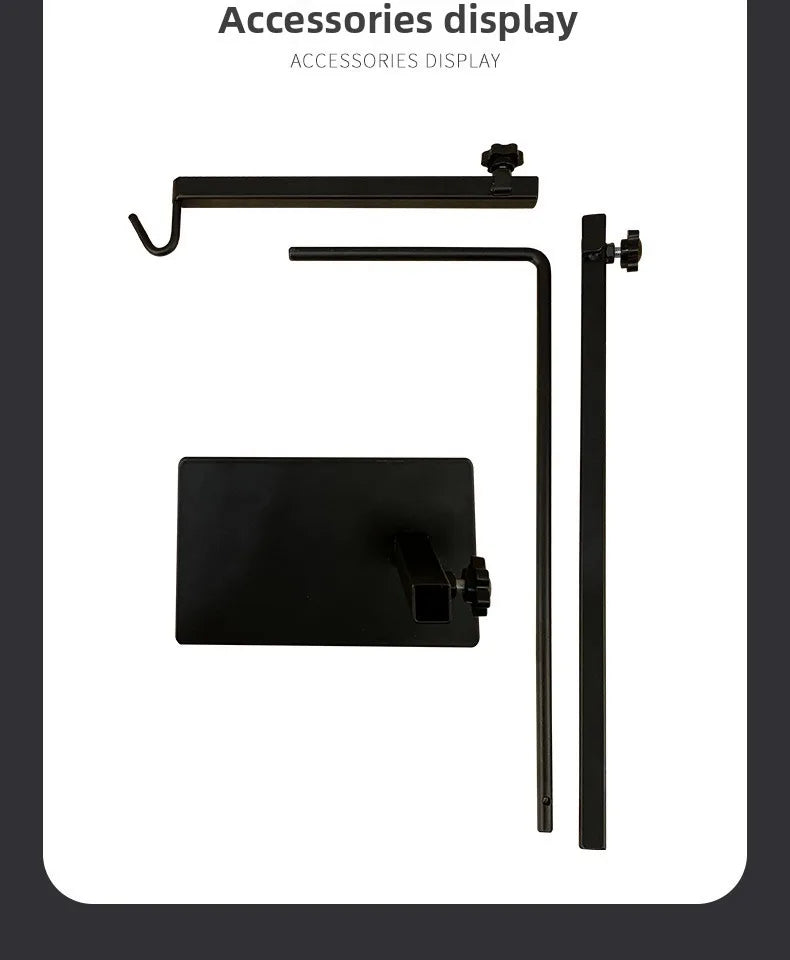 Reptile Lamp Stand Adjustable Floor Light Holder Stand Land Bracket Metal Lamp Stand Support for Glass Terrarium Heating Light