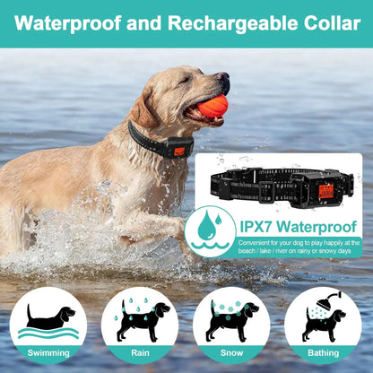 Electric Wireless GPS Dog Fence, Safe Dog Containment System GPS Boundary, Radius up to 999 Yards, Waterproof Training Collar