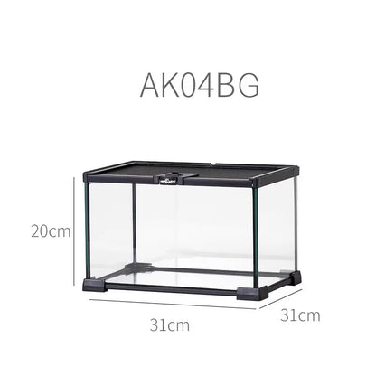 Rainforest Glass Terrarium for Reptiles Snake Tree Frog Bearded Dragon Lizard Gecko Spider Habitat Tank with Decorations