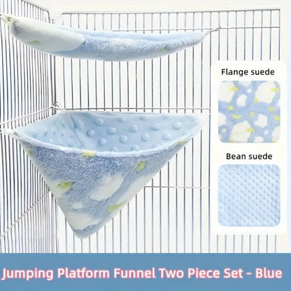 Fashion Hanging Small Pet Cage Flannel Velvet Warm Pet Hammock Breathable Squirrel Beds for Sugar Glider Parrot Hamster