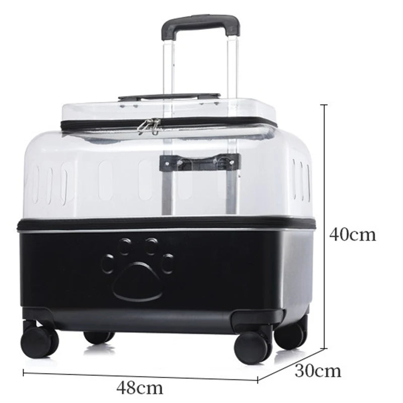 Portable Dog Strollers Carriers Travel Luxury Transparent Cats Strollers Cheap Outdoor Small Medium Suitcase Pets Supplies