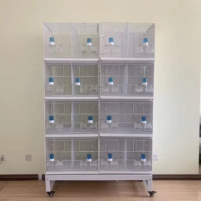 New Arrival Factory Wholesale Big Breeding Cage For Sale Multilayer Movable Splice Love Bird Cage With Roller Base