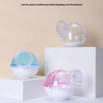 Hamster Cage Luxury Transparent Acrylic Panoramic 3layer Golden Thread Bear Breathable Waterproof Special Cage Accessories